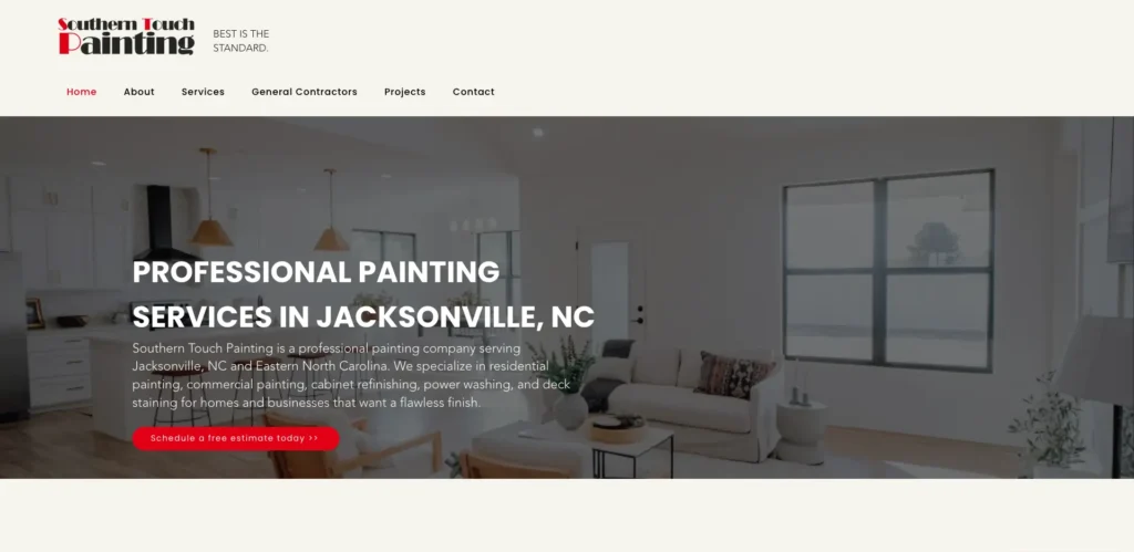 Southern Touch Painting | Custer Marketing desiged website